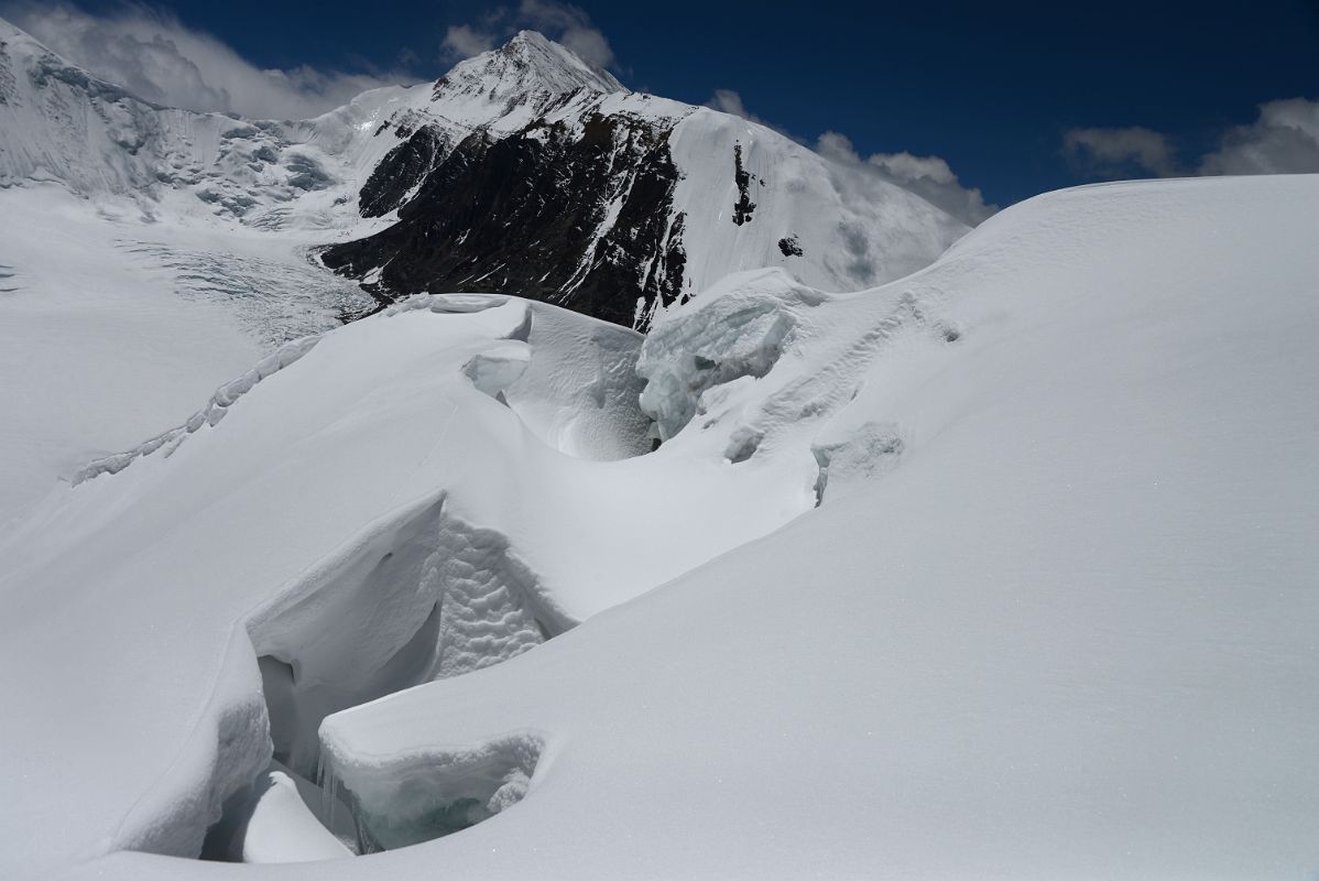73 A Huge Crevasse With Changtse Beyond From The Descent From Lhakpa Ri Summit To Camp I 